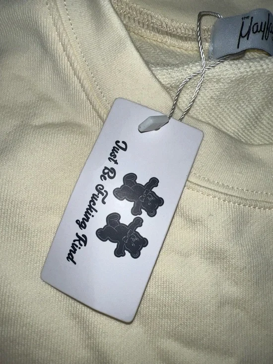 NEW The Mayfair Group Cream Sweatshirt with Blue Bear Design - Picture 5 of 6